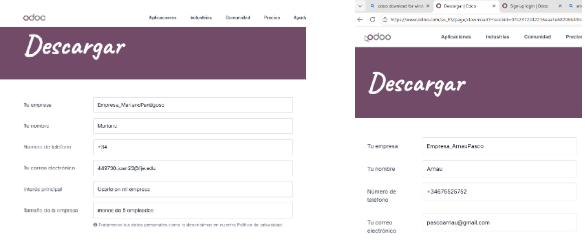 Formulari de descàrrega